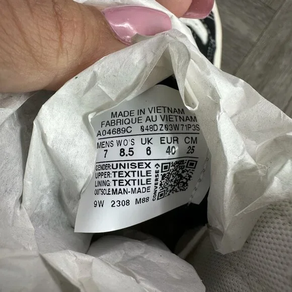 Converse Black and White High-Top Sneakers - Picture 8 of 13